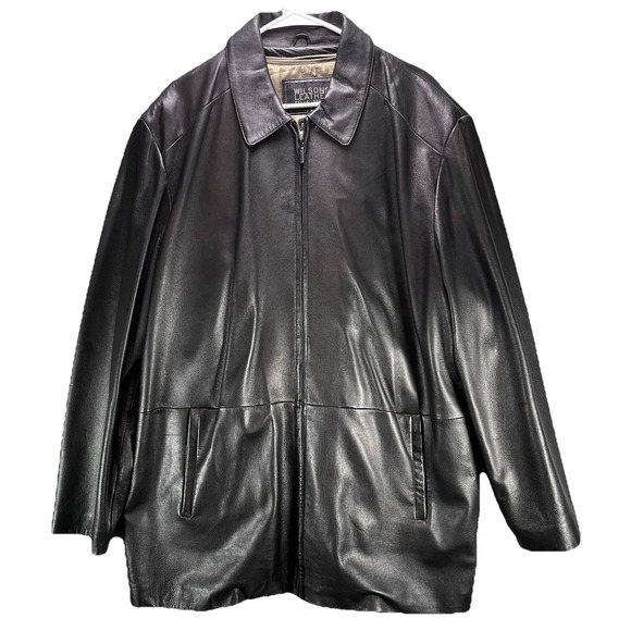 Wilsons Leather Other - Wilsons Leather Jacket Mens XL Black Overcoat Full Zip Thinsulate Ultra Lined